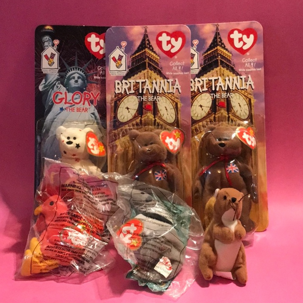 Random lot of McDonald Teenie Beanies (6)